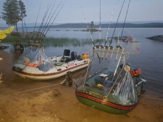 Лодка ПВХ для рыбалки на Пяозере