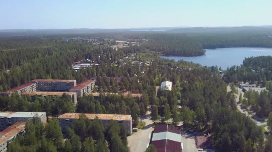 Посёлок Пяозерский и дорога к озеру Пяозеро